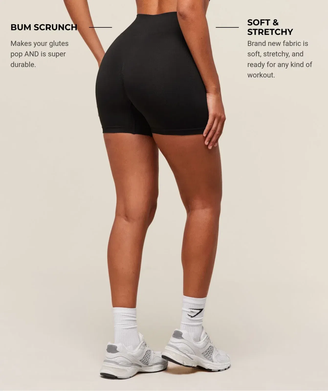 Women's Gymshark Vital Soft Shorts Black