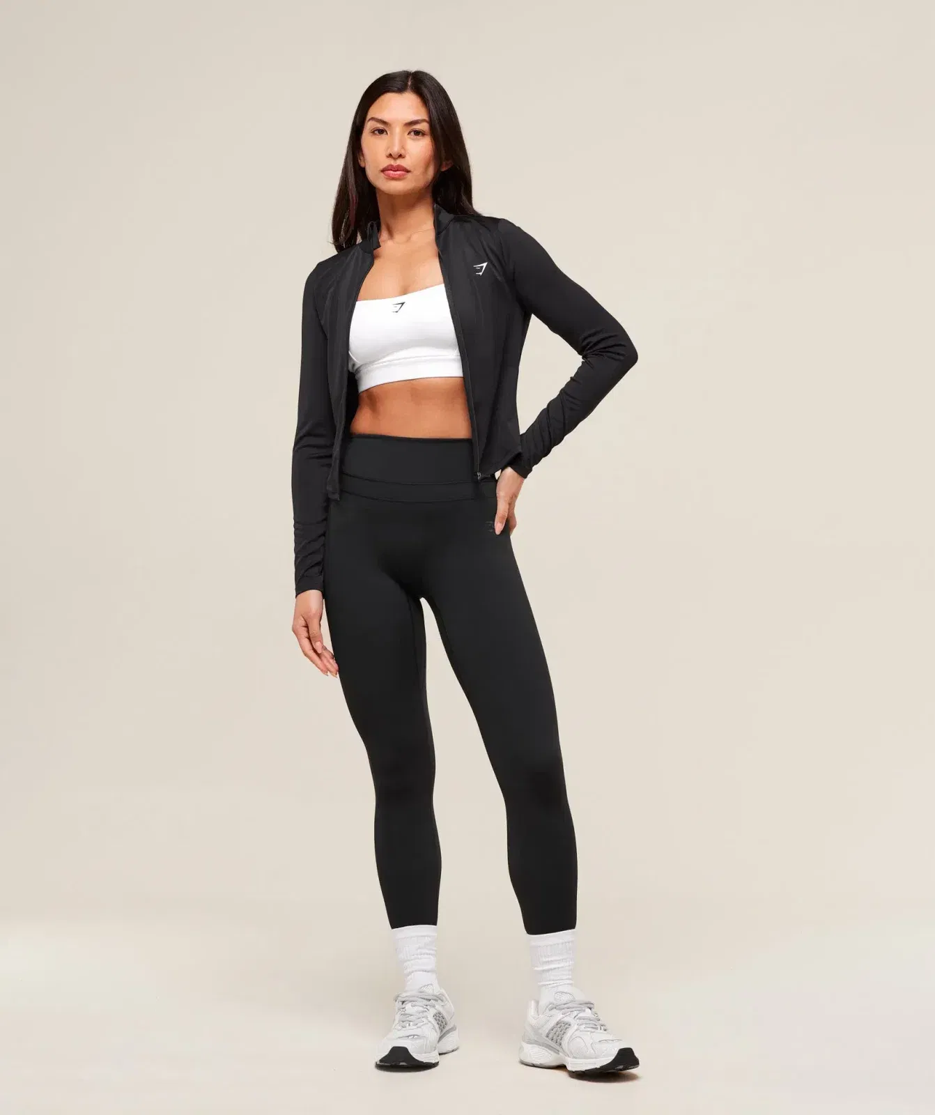 Women's Gymshark Training Zip Up Jacket Black