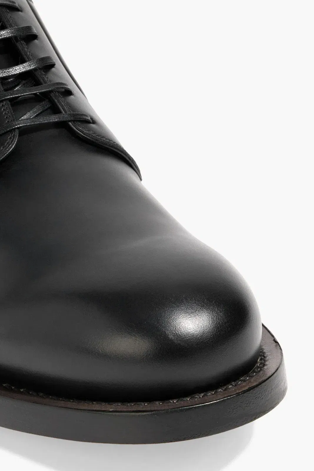 Ferragamo Leather Derby Shoes Black