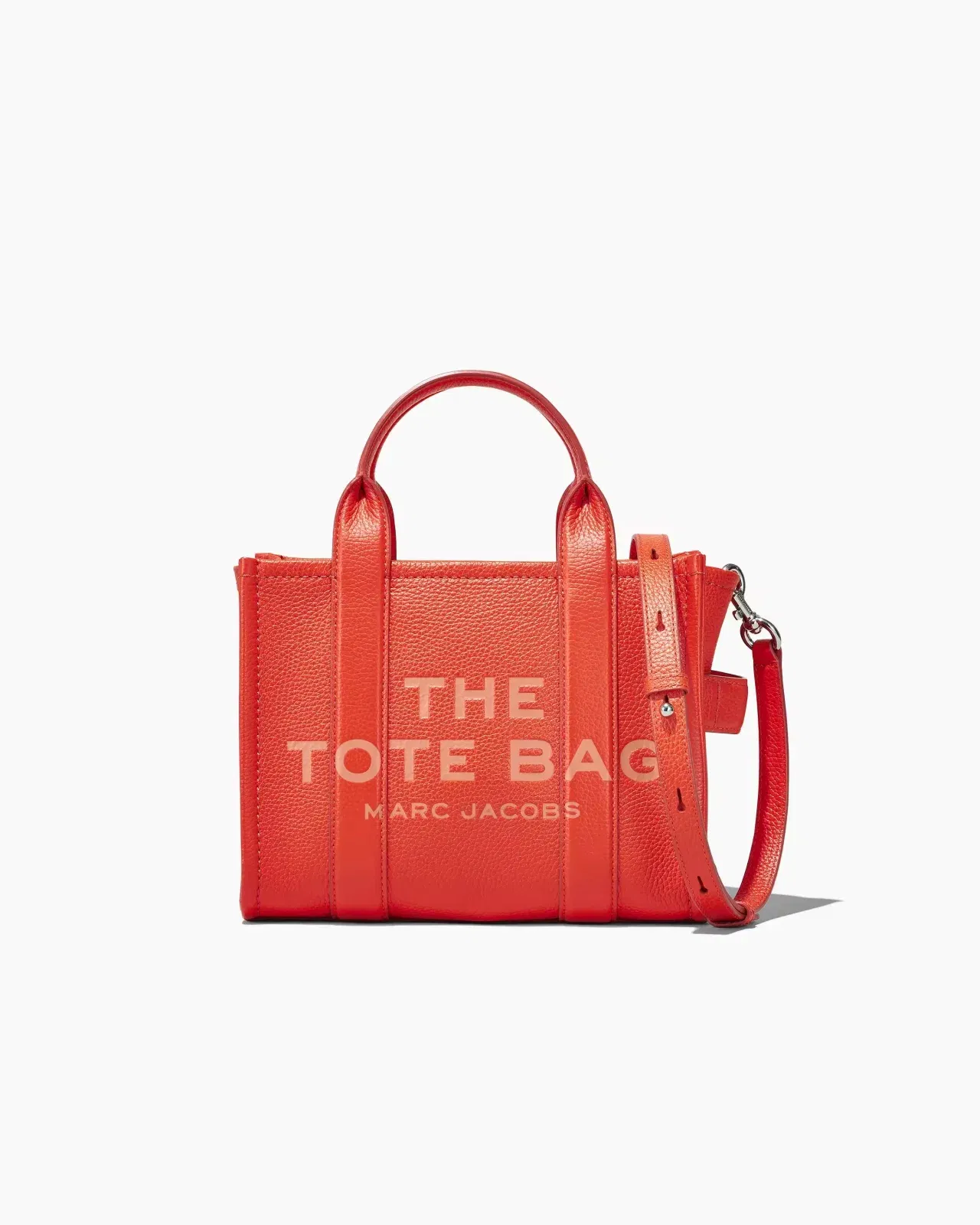 Marc Jacobs The Leather Small Tote Bag Electric Orange