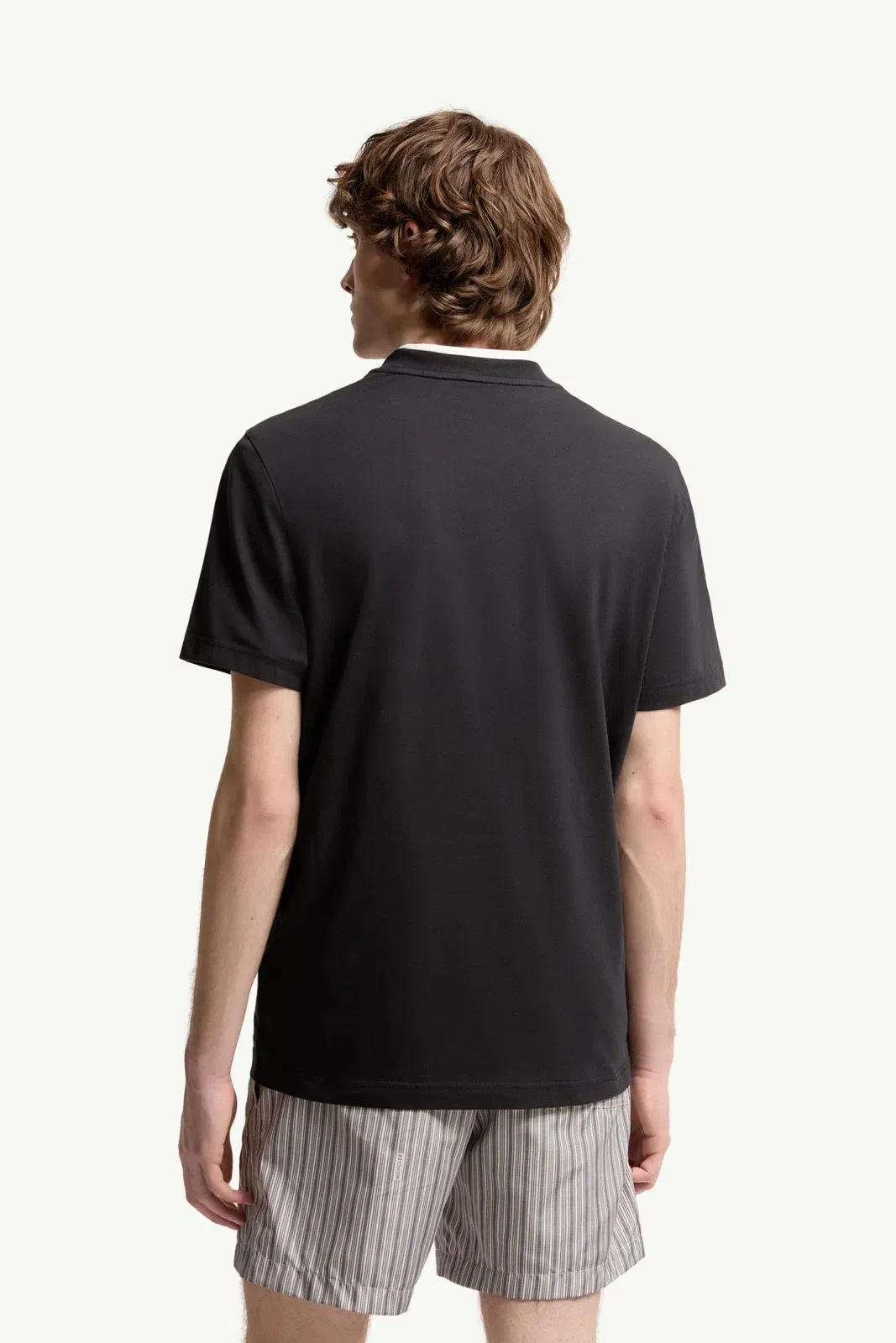 Moncler Embroidered Tricolor Logo Cotton T-Shirt Navy Blue Navy Blue
