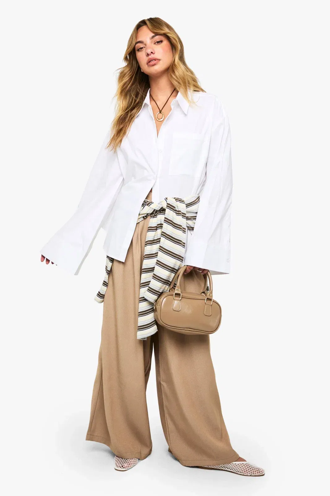 Cotton Wide Sleeve Oversized Shirt