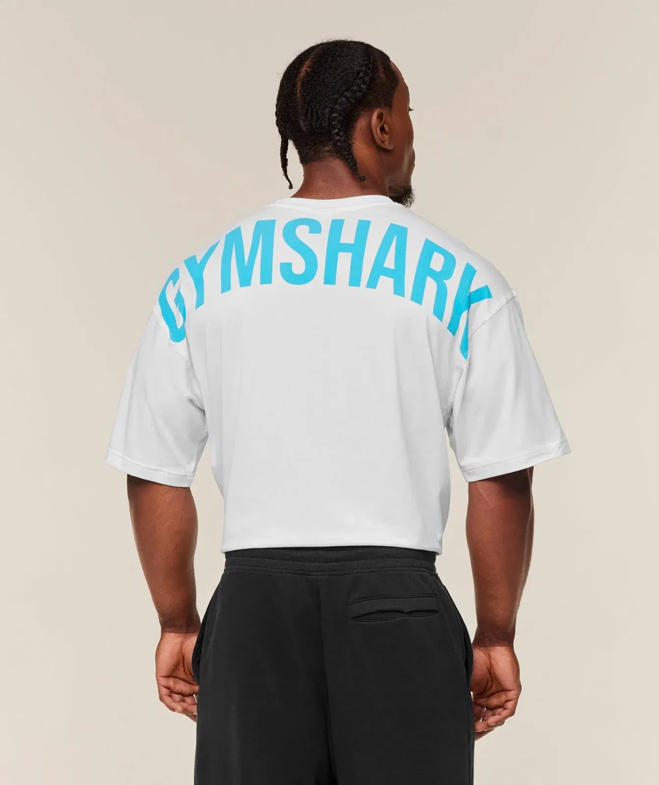 Gymshark Power T-Shirt - GS White/GS Brand Blue
