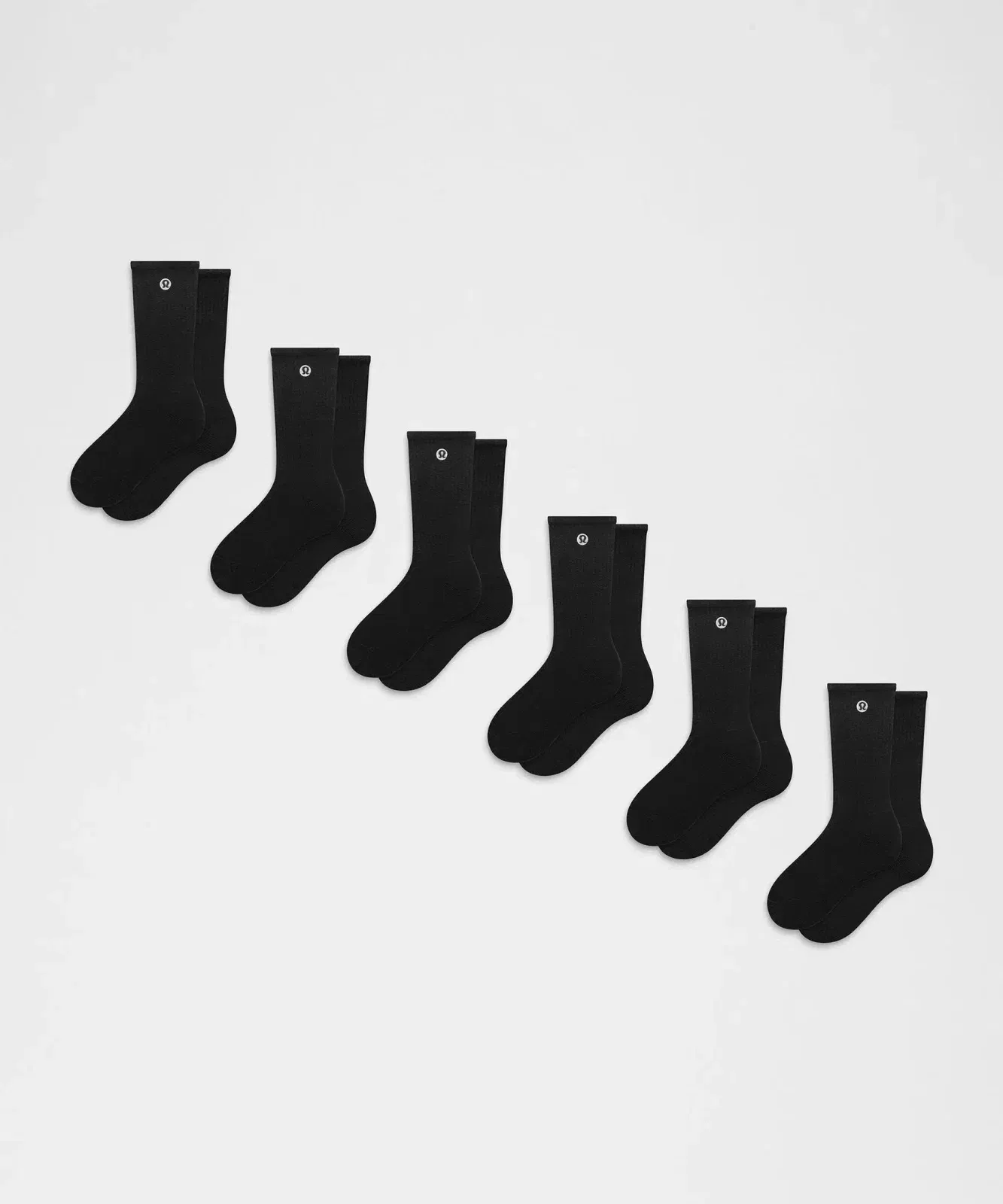 Lululemon Unisex Daily Essential Crew Socks *6 Pack