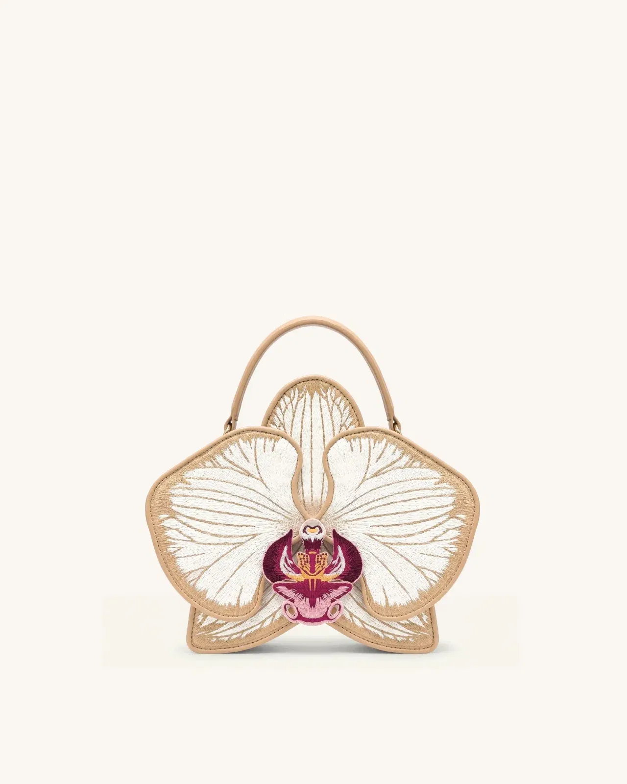 Flora Orchid Shaped Top Handle Bag - Blue