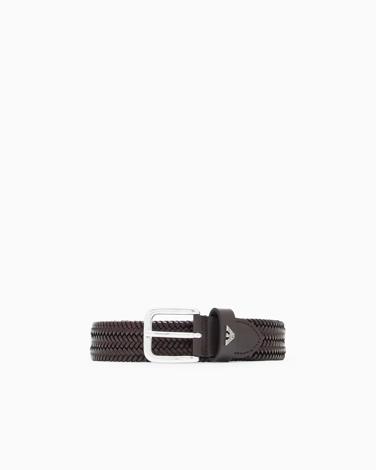 Emporio Armani Woven-leather belt