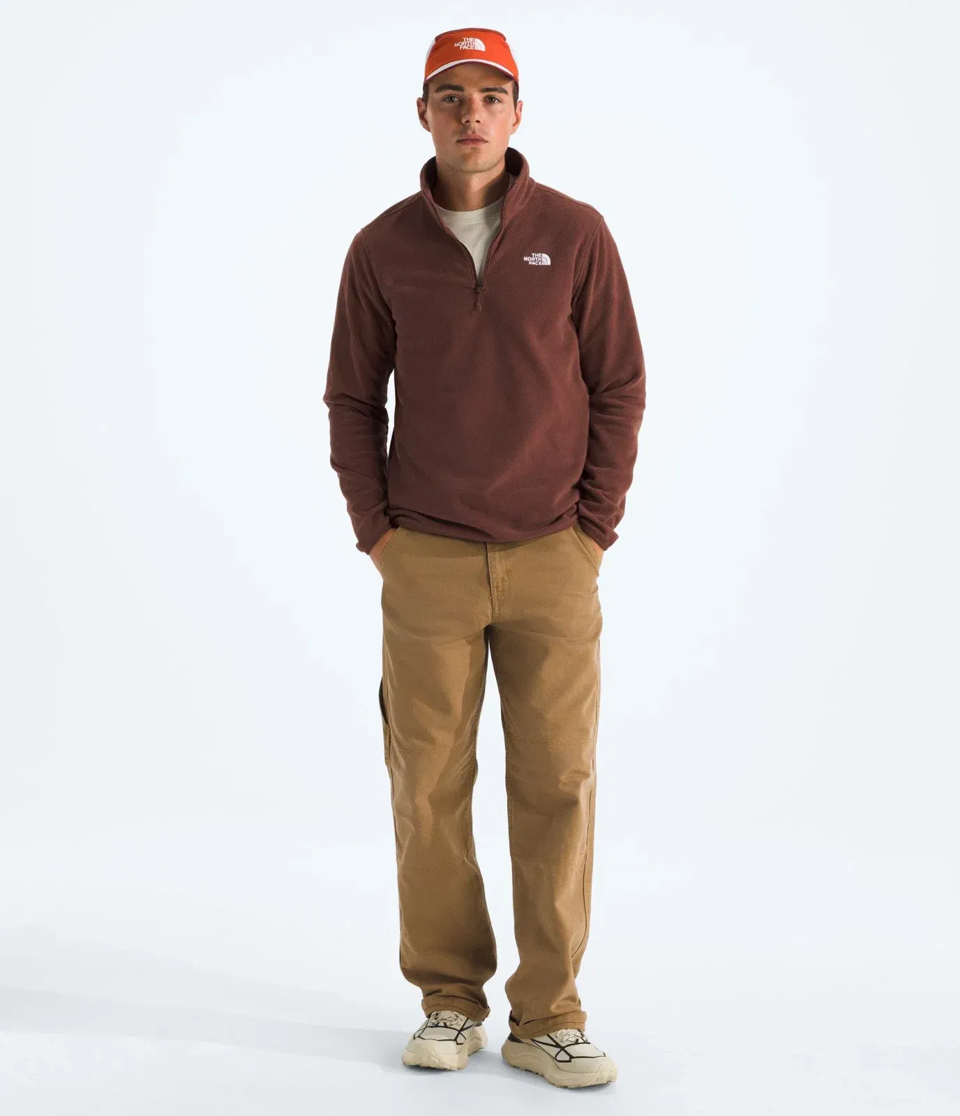 The North Face Men’s Glacier Fleece ¼-Zip Jacket Ember Soil