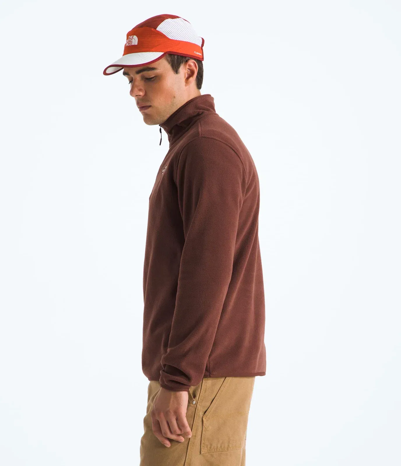 The North Face Men’s Glacier Fleece ¼-Zip Jacket Ember Soil