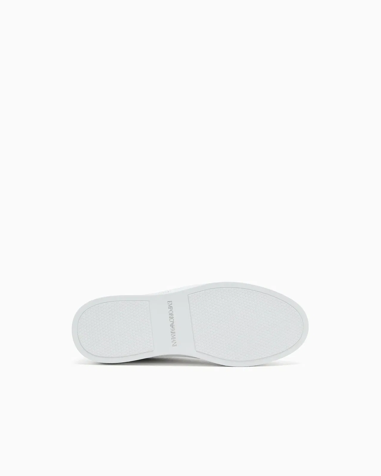 Emporio Armani Leather Sneakers With Logo White
