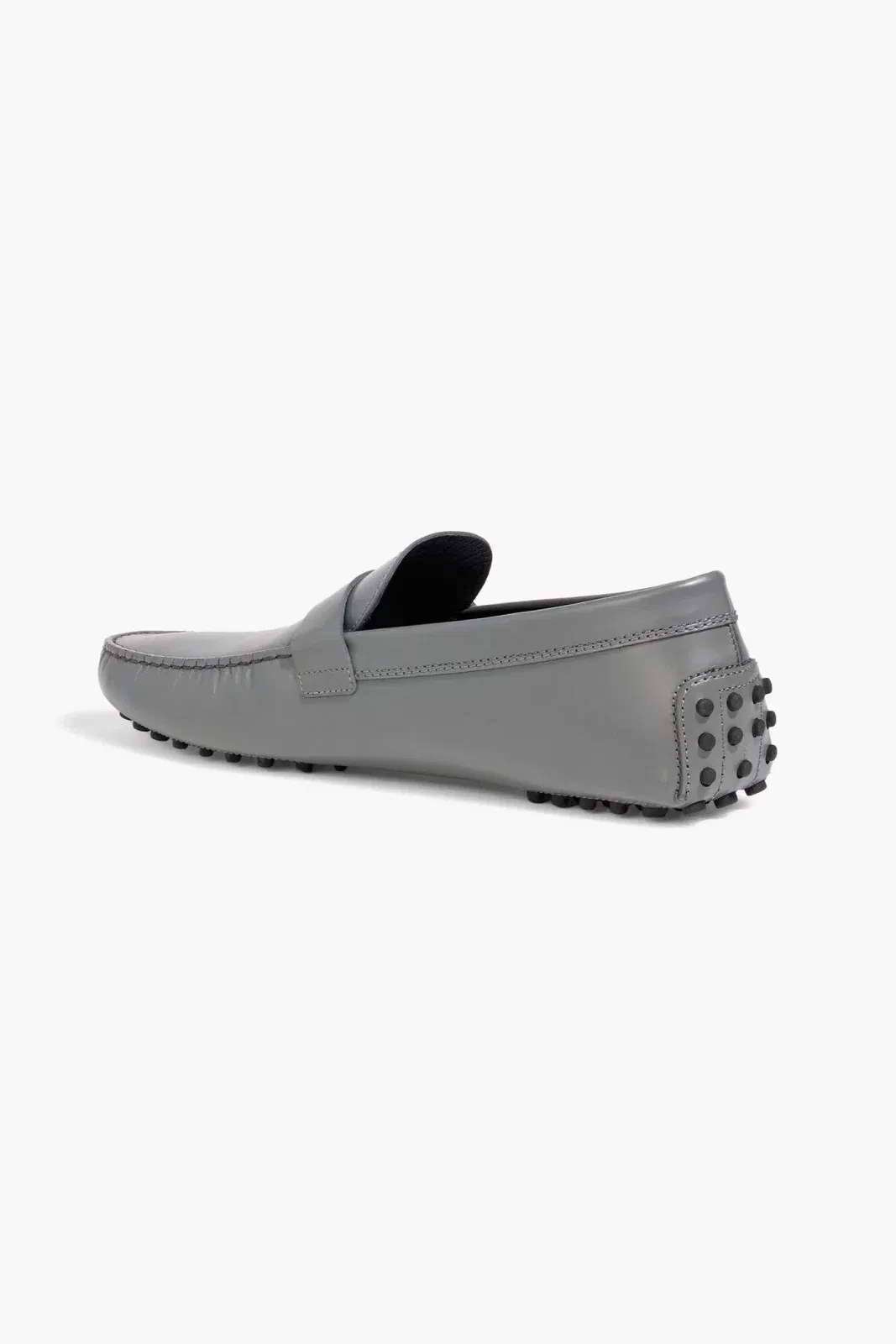Tod's Gommino Buckled Leather Driving Shoes Gray