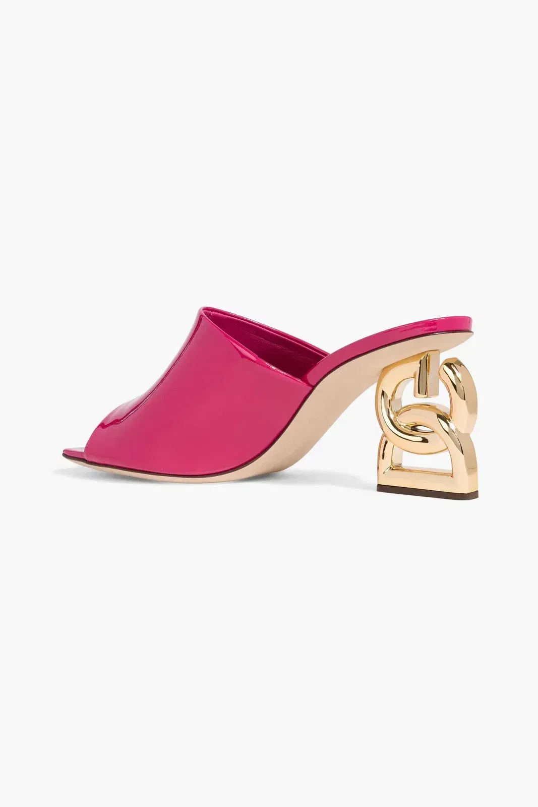 Dolce&Gabbana Patent-Leather Mules Fuchsia Women's