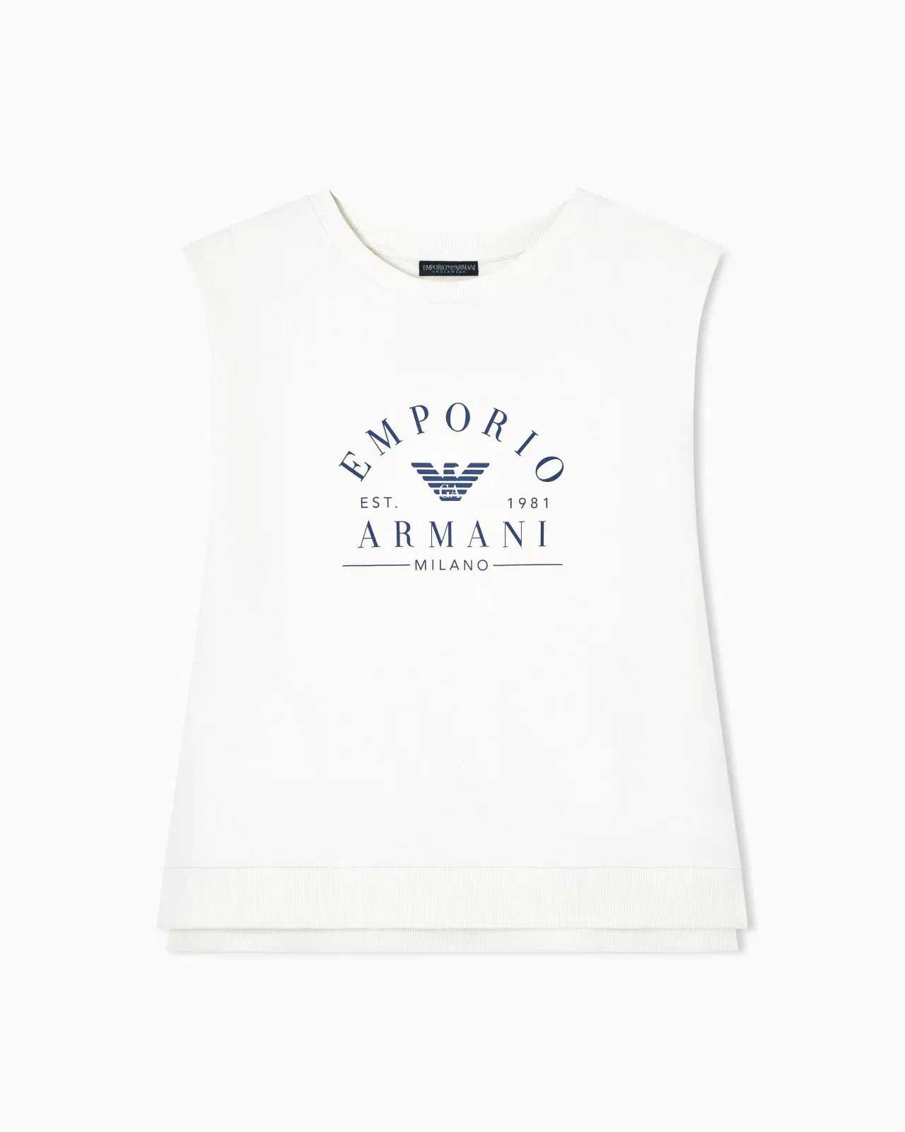Emporio Armani Iconic sleeveless jersey loungewear sweatshirt
