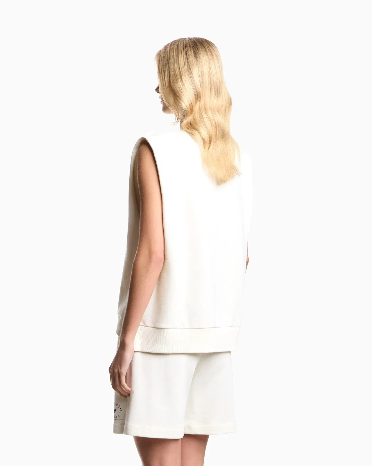 Emporio Armani Iconic sleeveless jersey loungewear sweatshirt