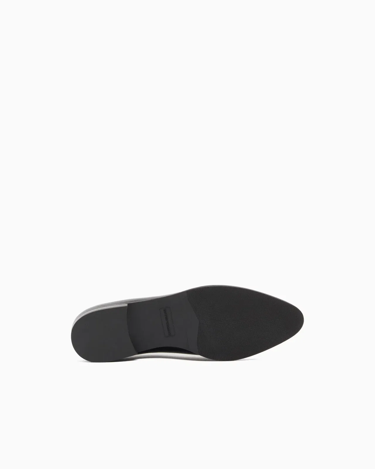 Emporio Armani Icon Shiny Polished Leather Loafers Black