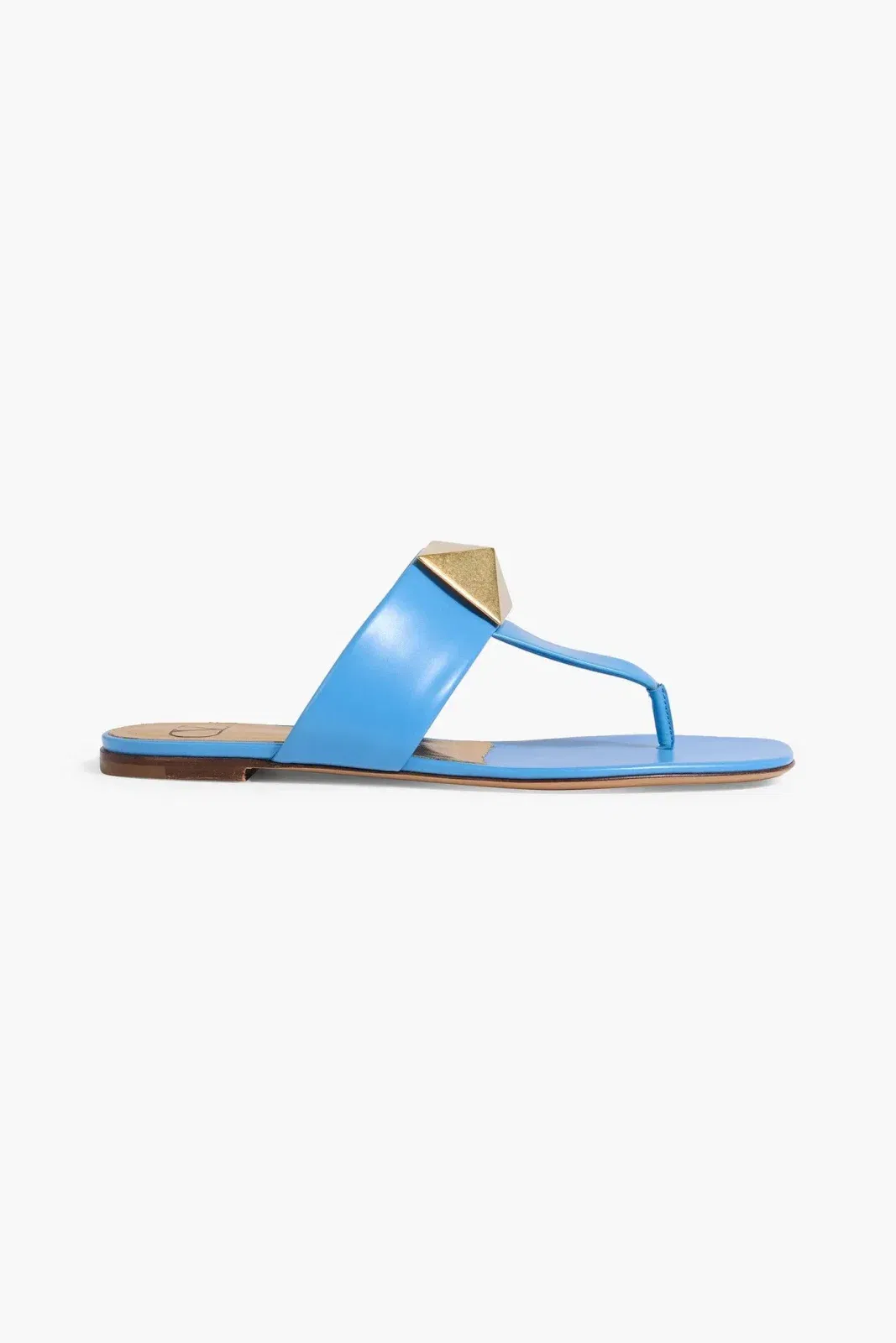 Valentino Garavani One Stud Leather Sandals Azure Women's