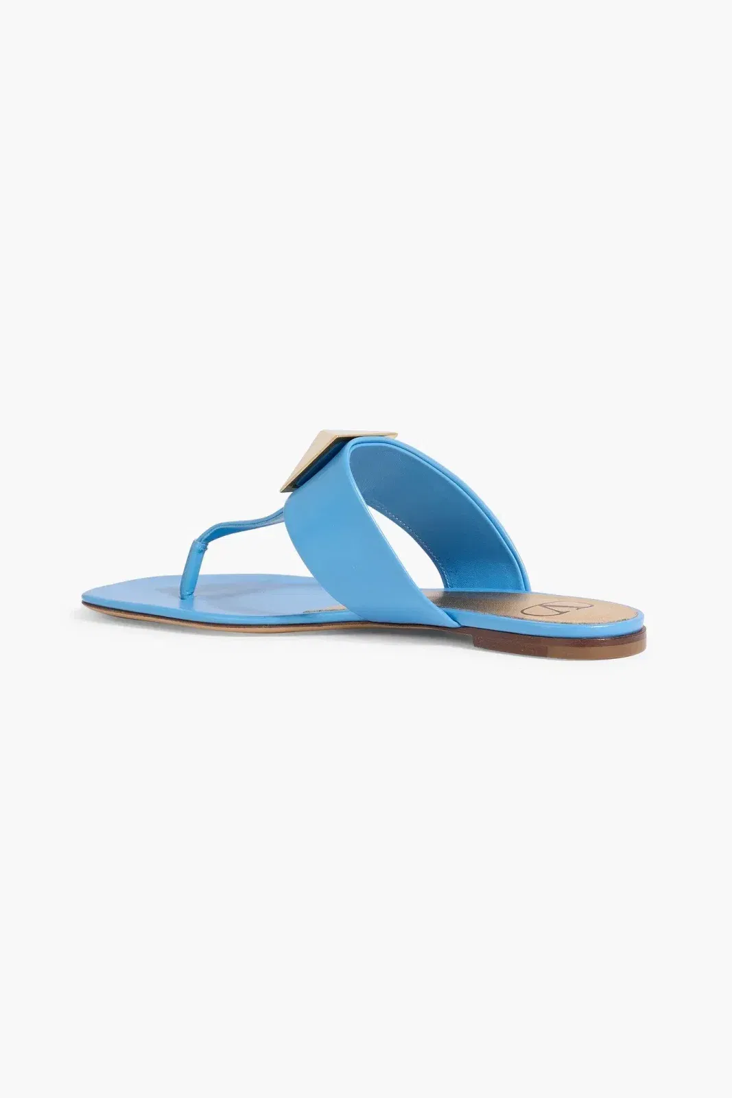 Valentino Garavani One Stud Leather Sandals Azure Women's