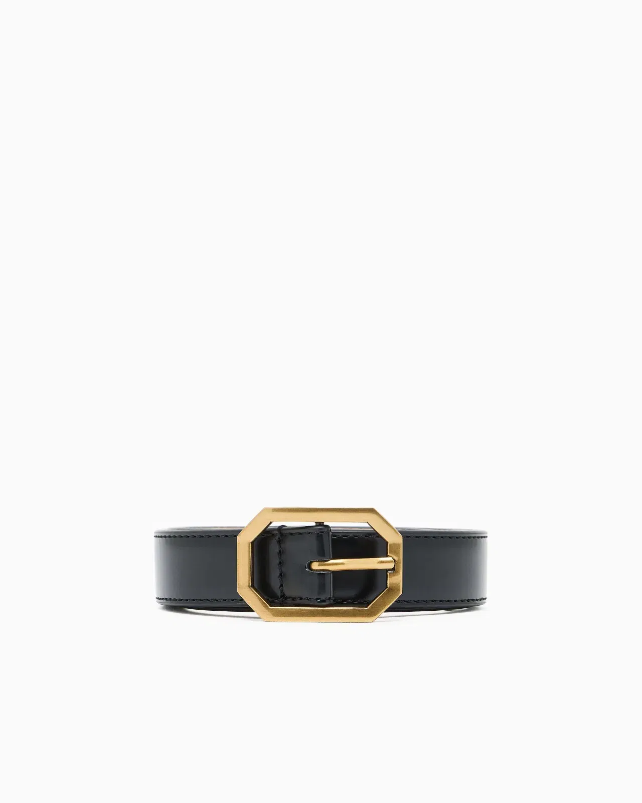 Emporio Armani Belt with gold buckle