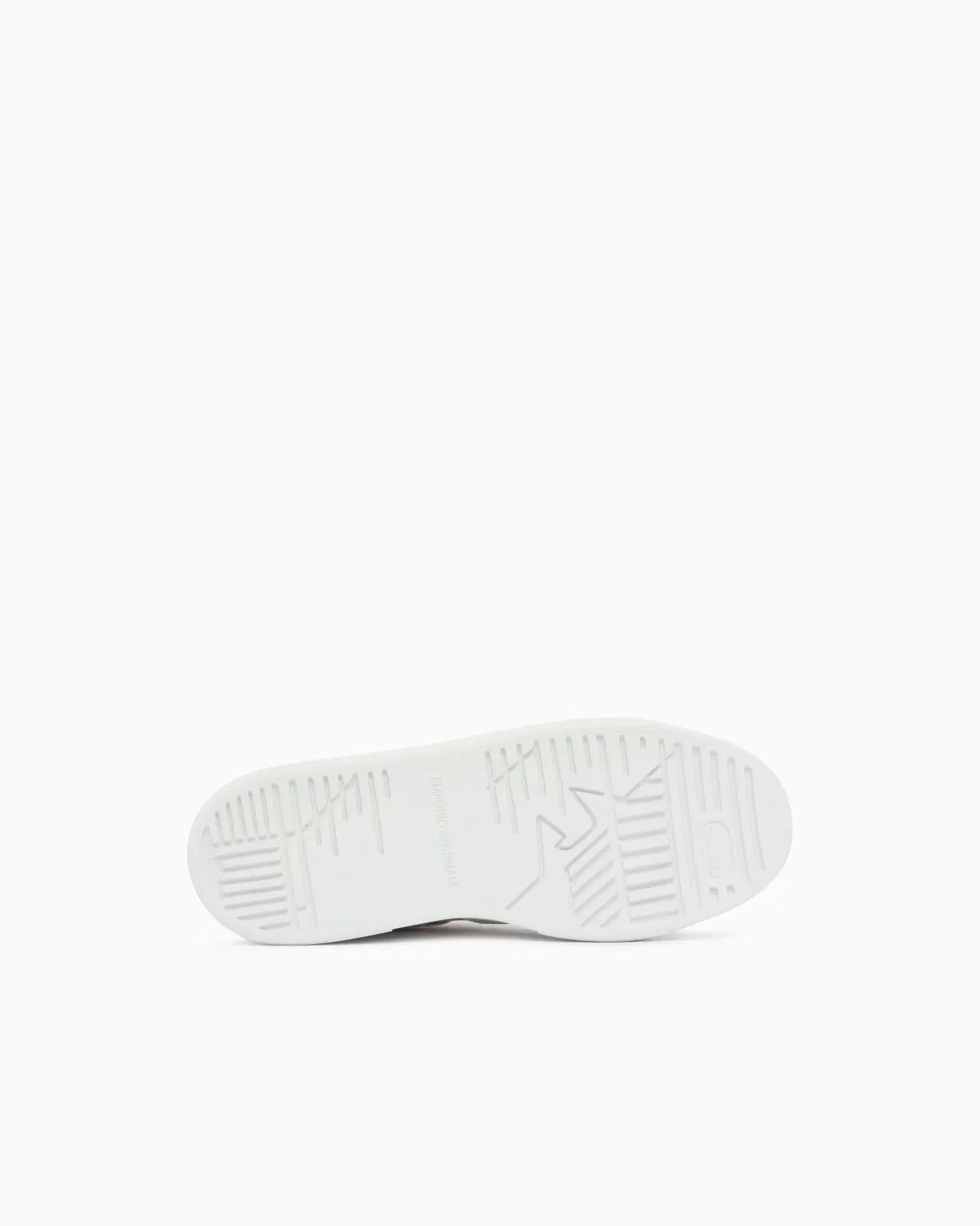 Emporio Armani Leather Sneakers With Gold-Coloured Details White