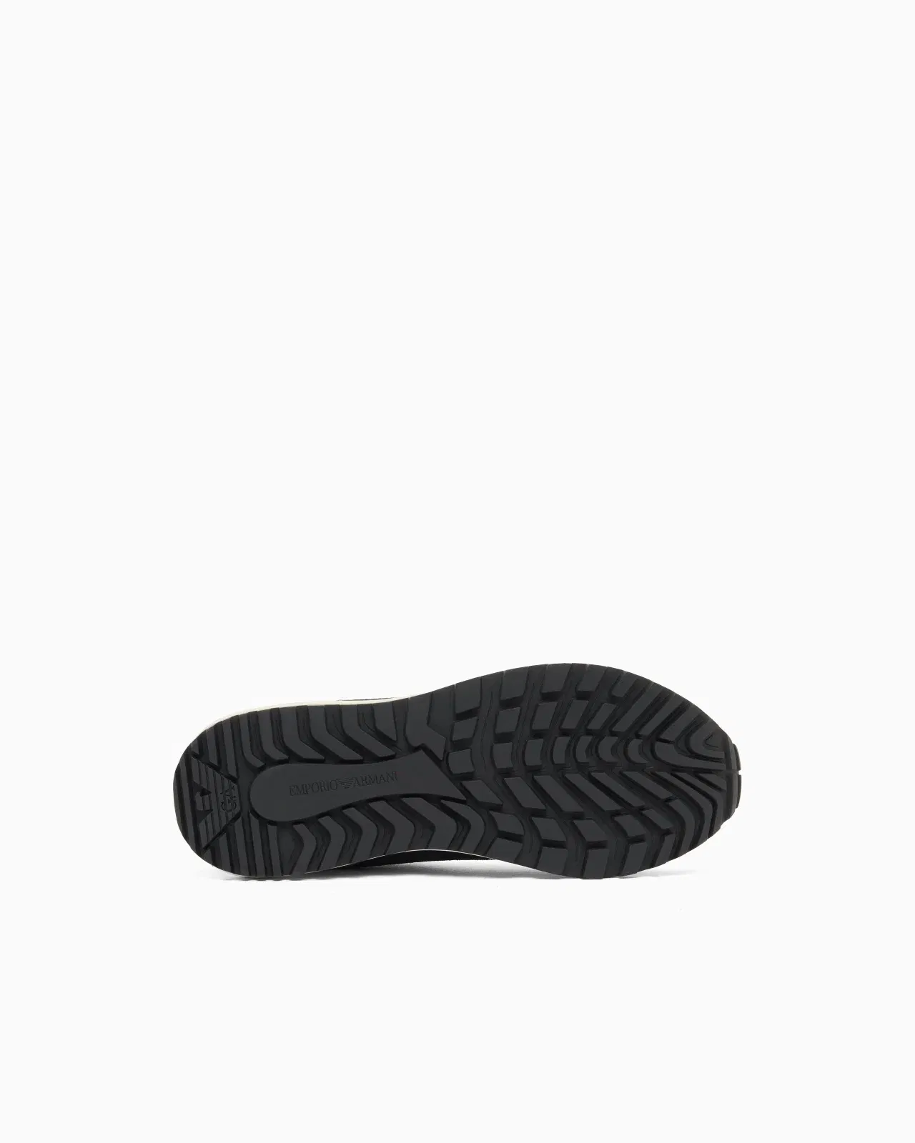 Emporio Armani Cordura Sneakers With Suede Details And Side Logo Navy Blue