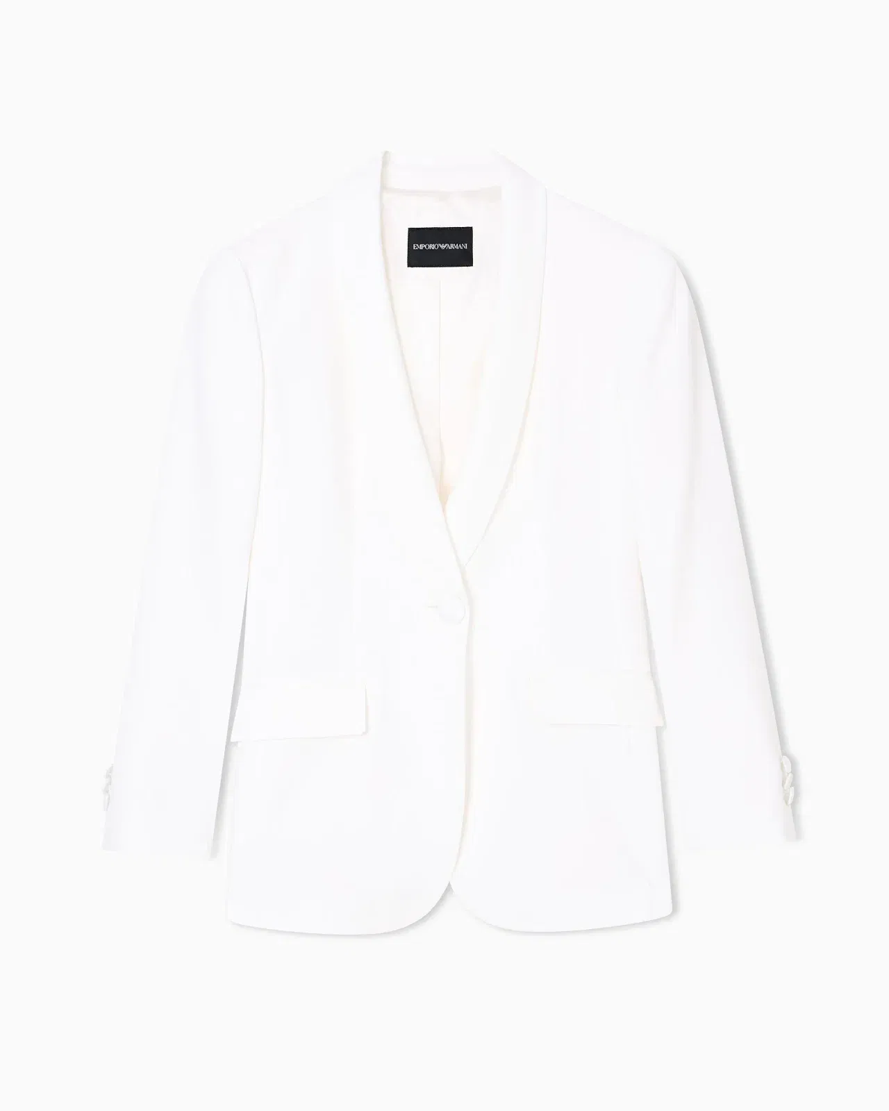 Emporio Armani Satin blazer in a single-breasted cut with pockets Essential