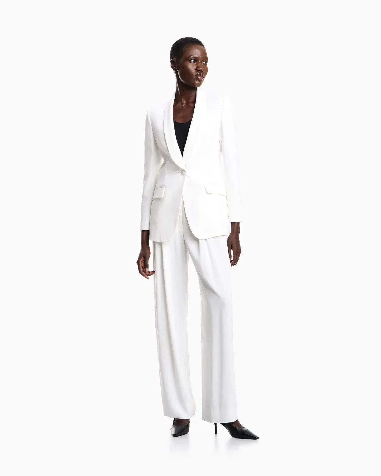 Emporio Armani Satin blazer in a single-breasted cut with pockets Essential
