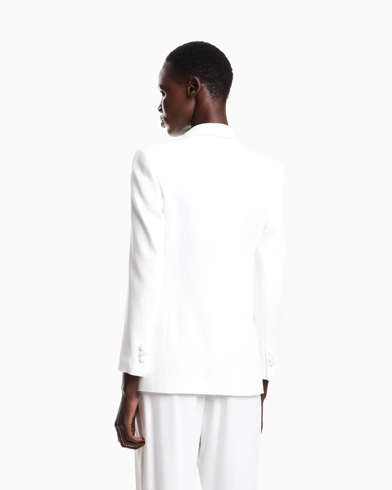 Emporio Armani Satin blazer in a single-breasted cut with pockets Essential