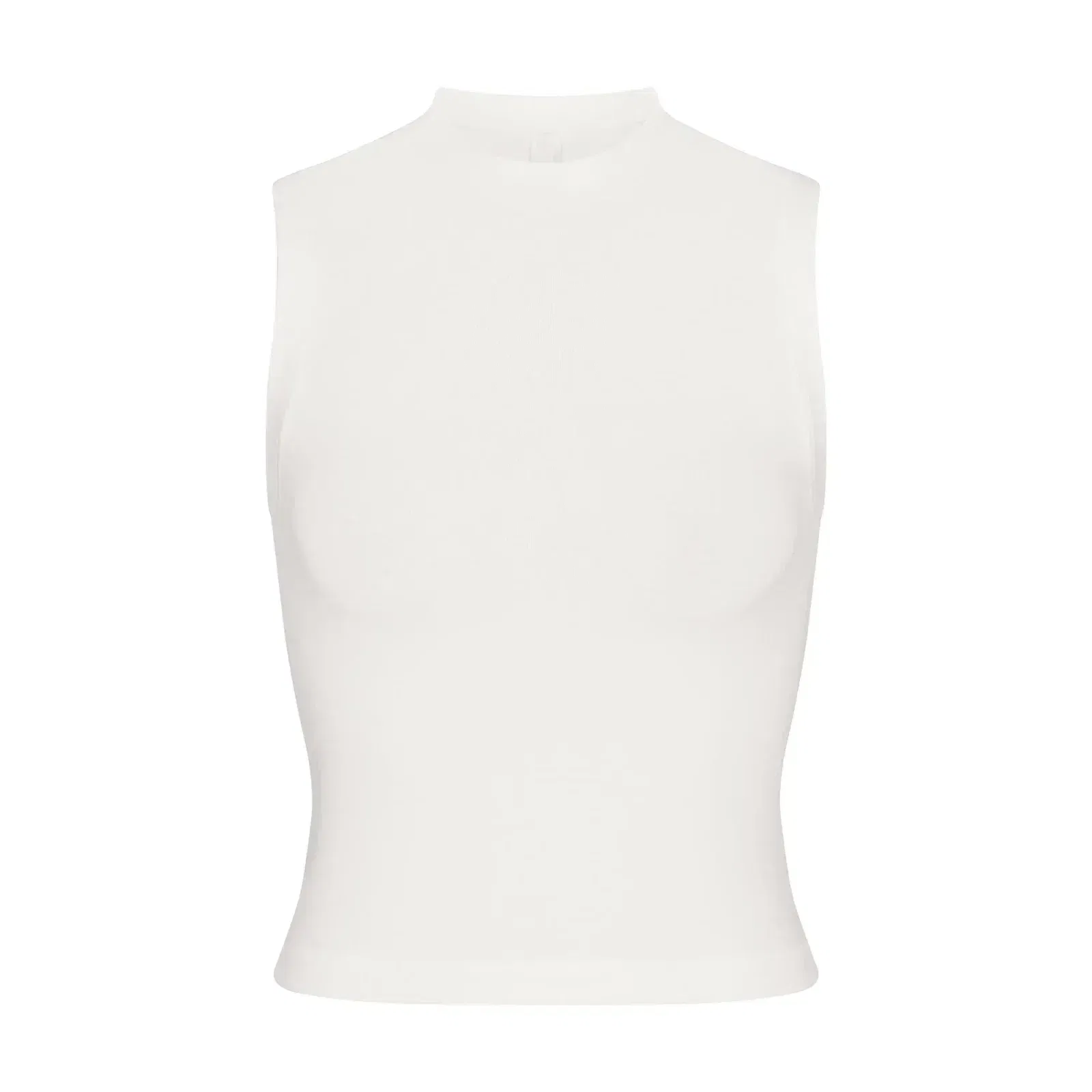 Skims Cotton Jersey Mock Neck Tank Marble