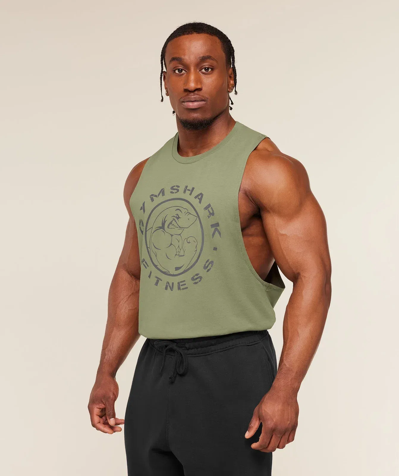 Gymshark Legacy Drop Arm Tank Grounded Green