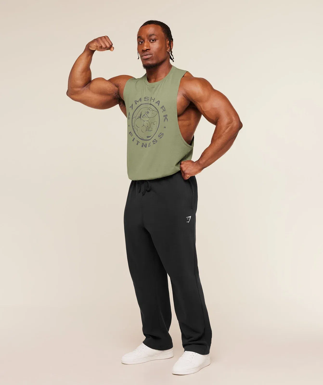 Gymshark Legacy Drop Arm Tank Grounded Green