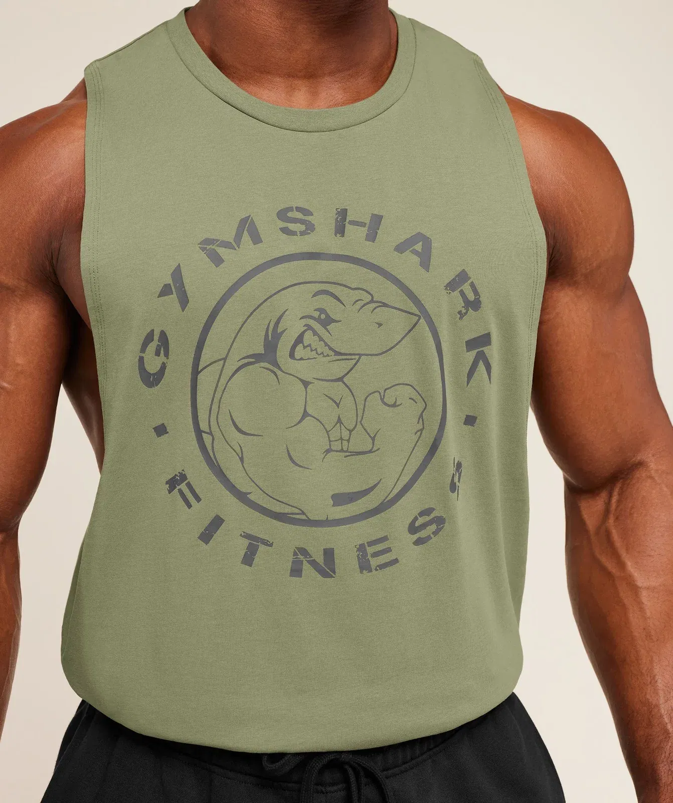 Gymshark Legacy Drop Arm Tank Grounded Green