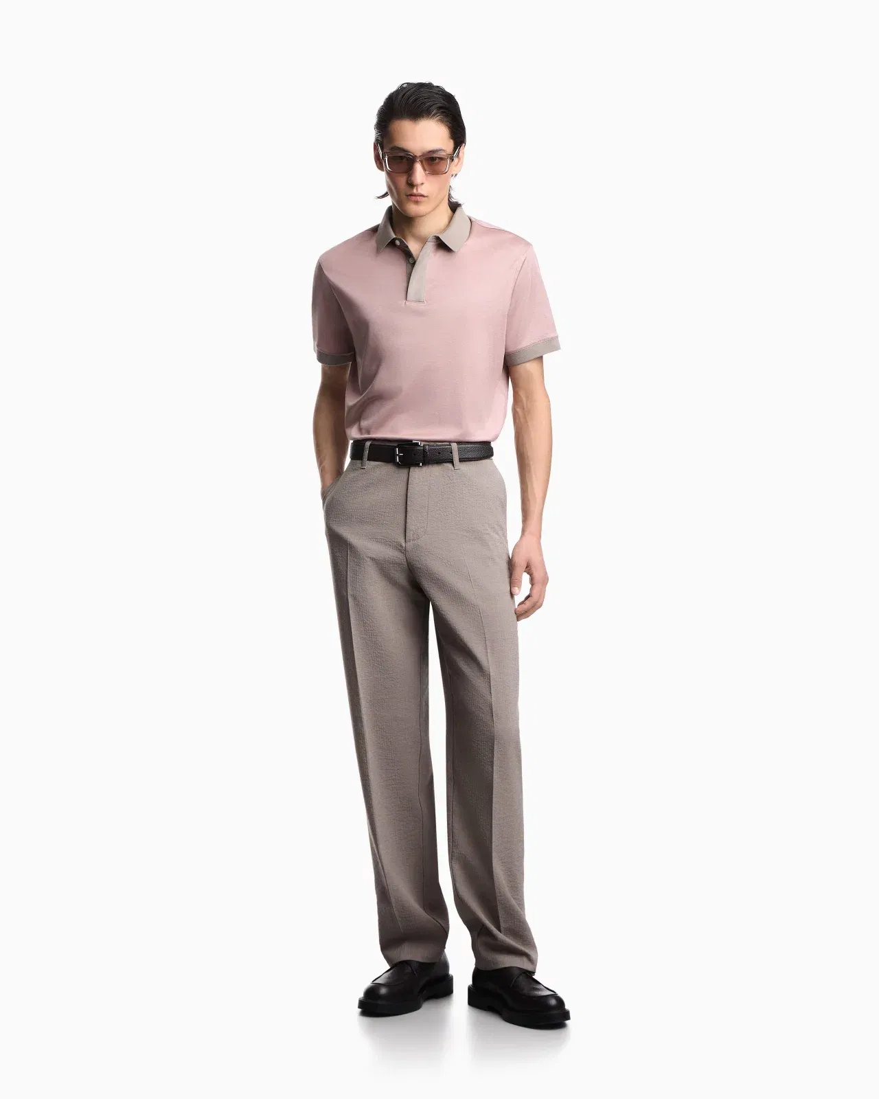 Emporio Armani Lyocell-blend jersey polo shirt