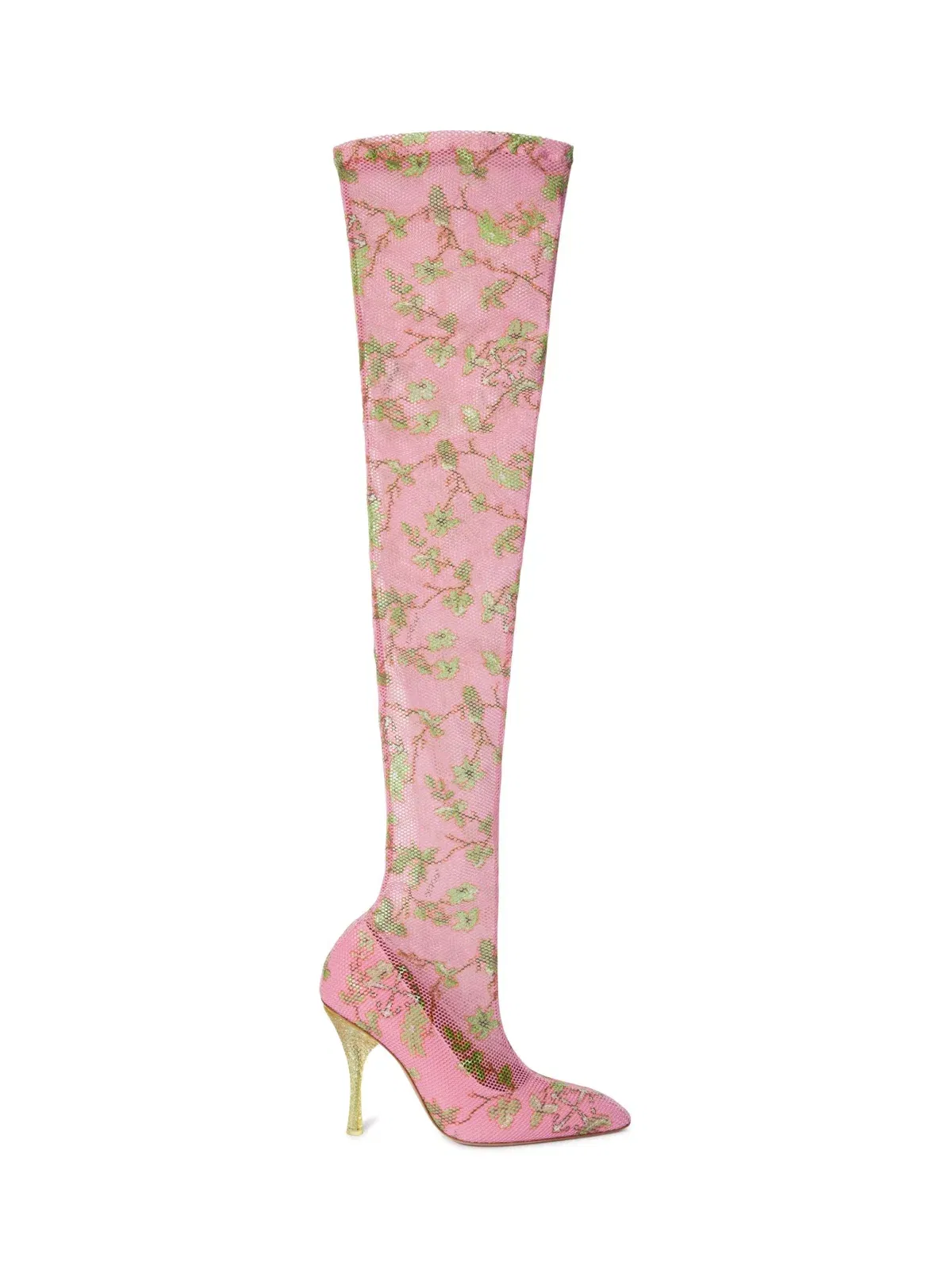 Off-White Crystal Printed Mesh Cuissard Womens Pink