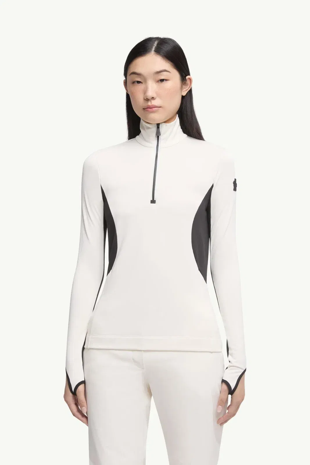 Moncler Polartec® Half-Zip Turtleneck White White