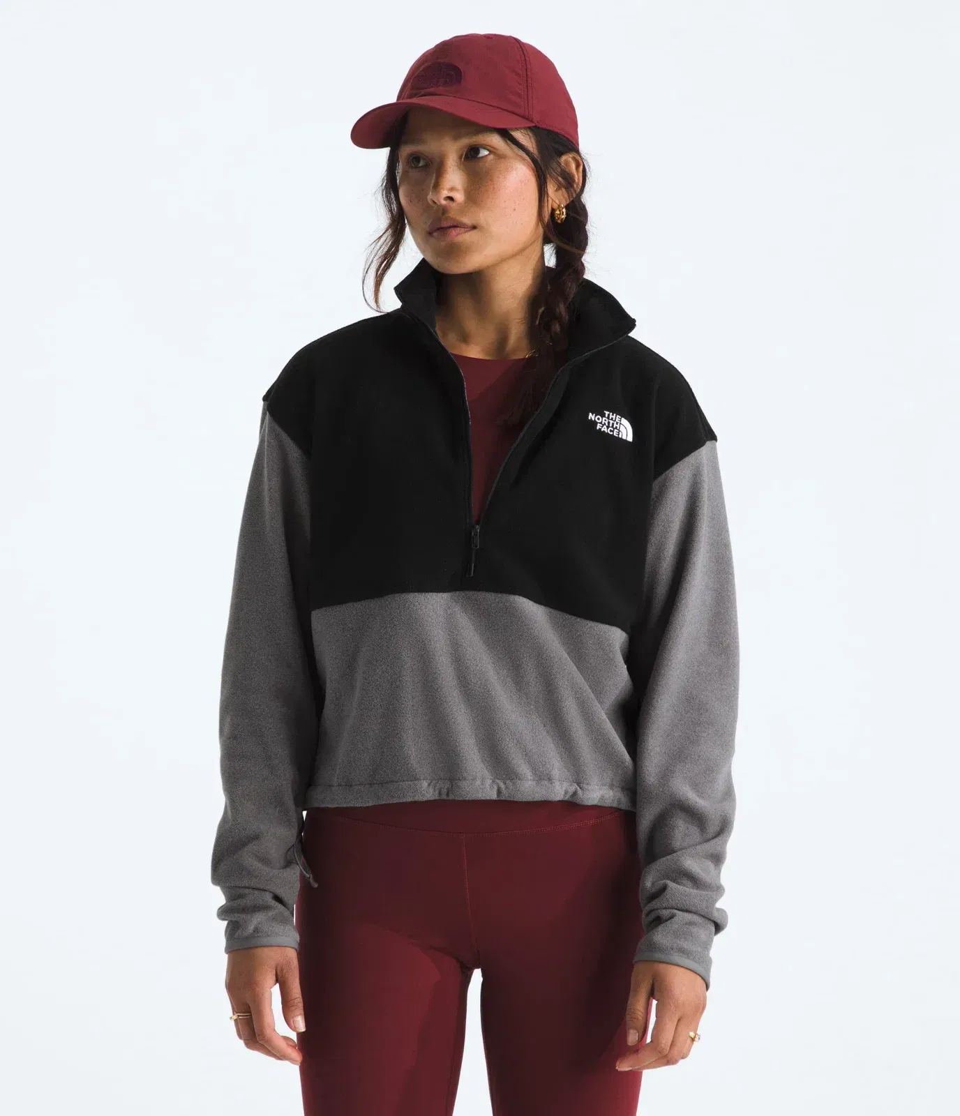 The North Face Women’s Glacier Fleece ½-Zip Short Jacket TNF Mid Grey Heather