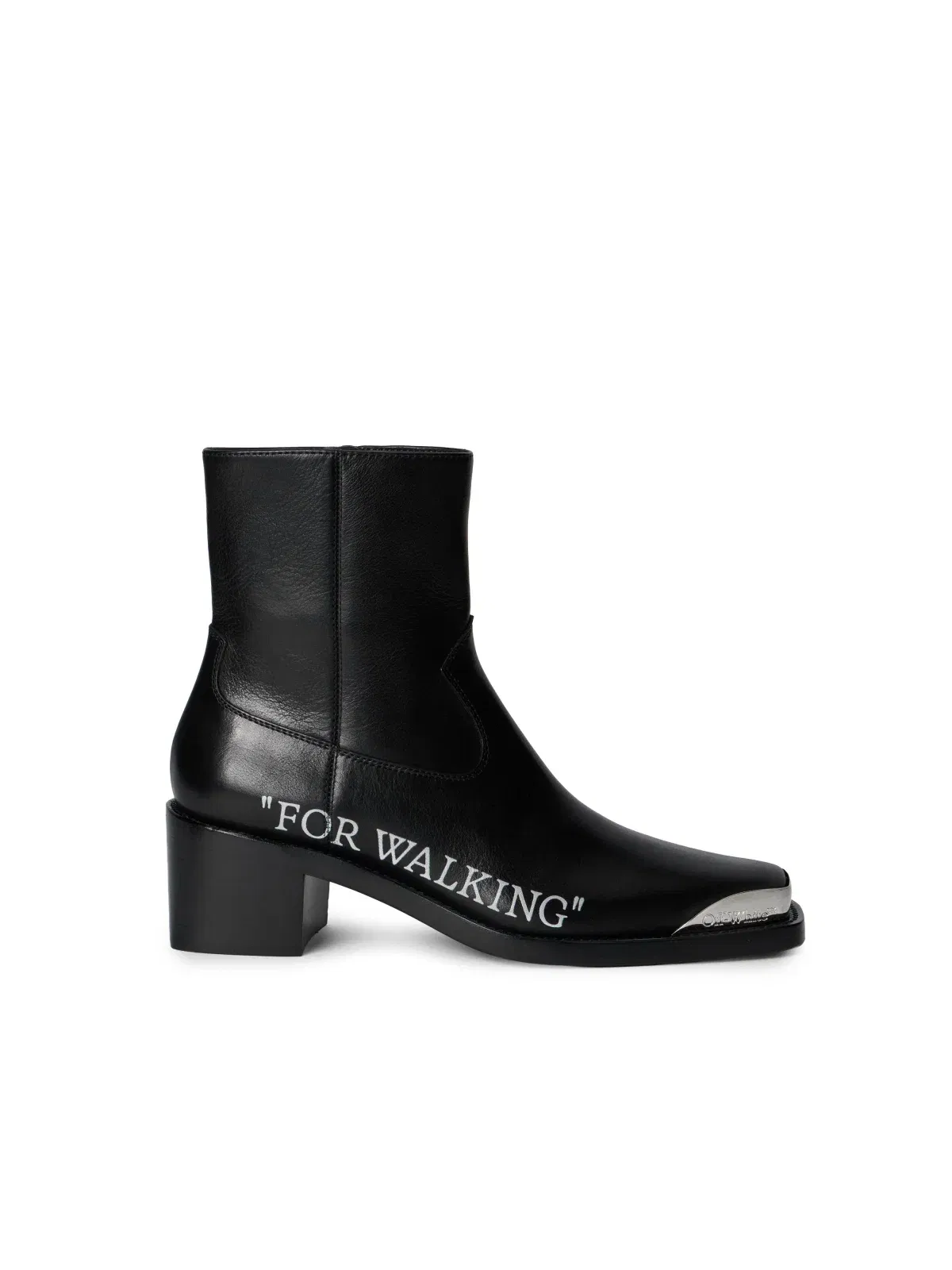 Off-White For Walking Texan Ankle Boots Womens Black