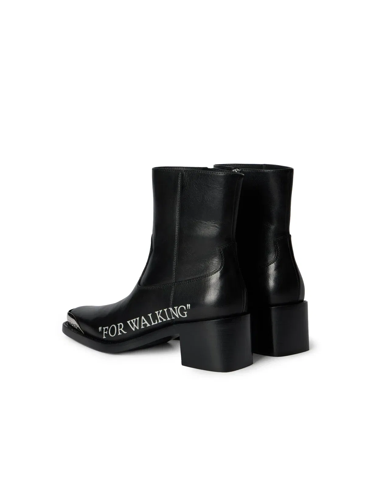 Off-White For Walking Texan Ankle Boots Womens Black