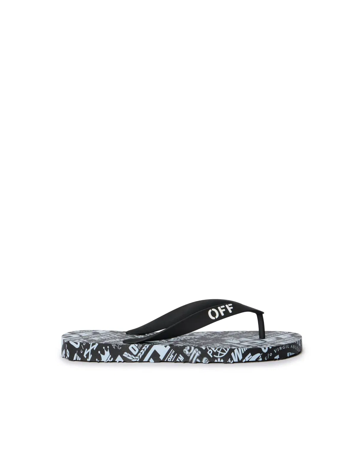 Off-White Off Stamp Flip Flops White