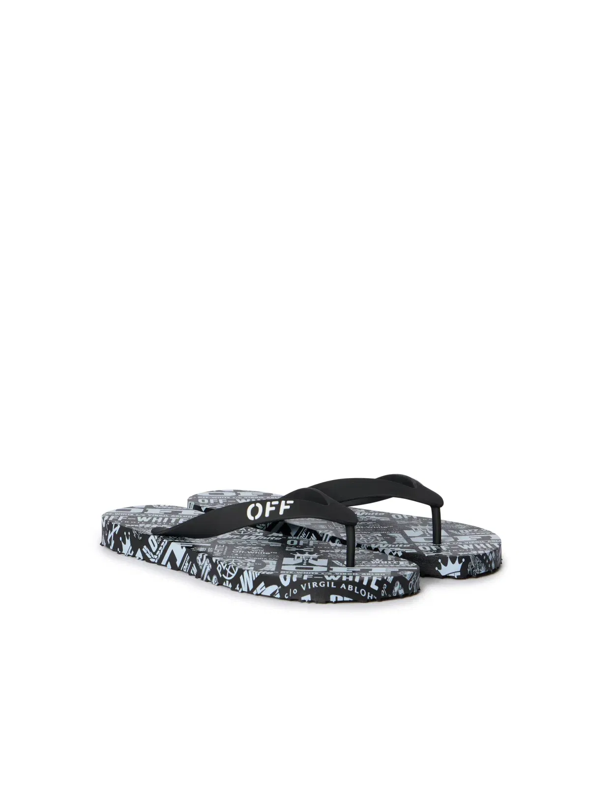 Off-White Off Stamp Flip Flops White