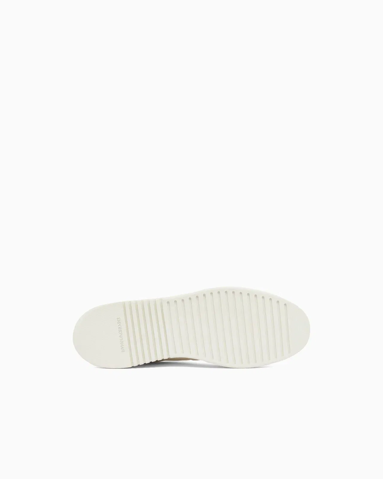 Emporio Armani Leather Sneakers With Eagle Plate White