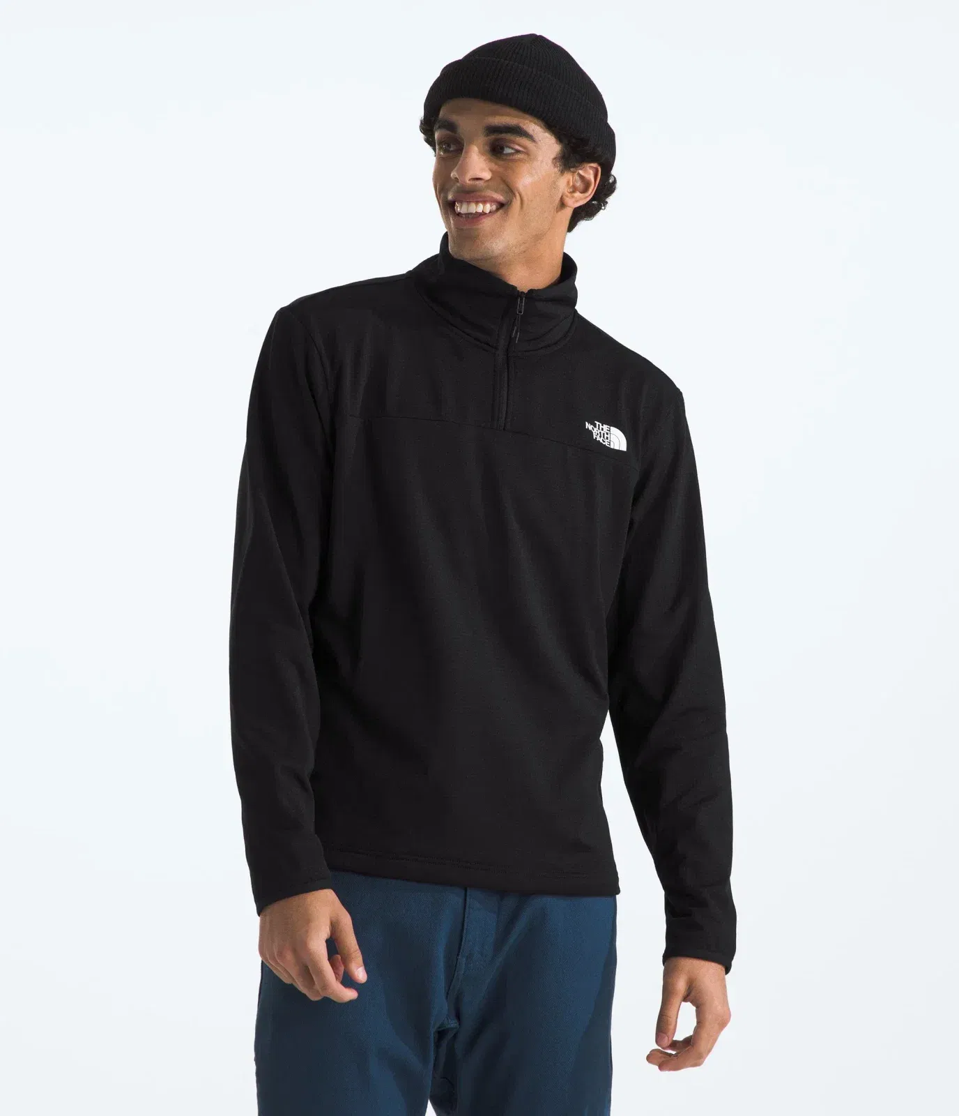 The North Face Men’s Cedar Trail Grid Fleece ¼-Zip TNF Black