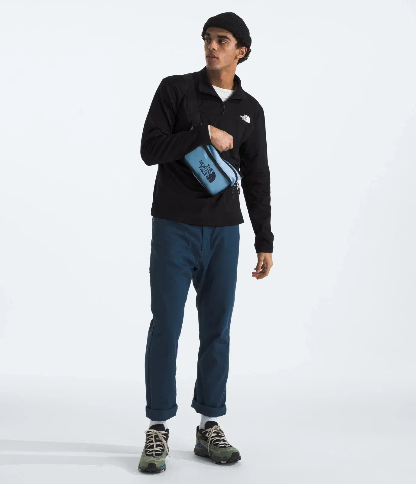 The North Face Men’s Cedar Trail Grid Fleece ¼-Zip TNF Black