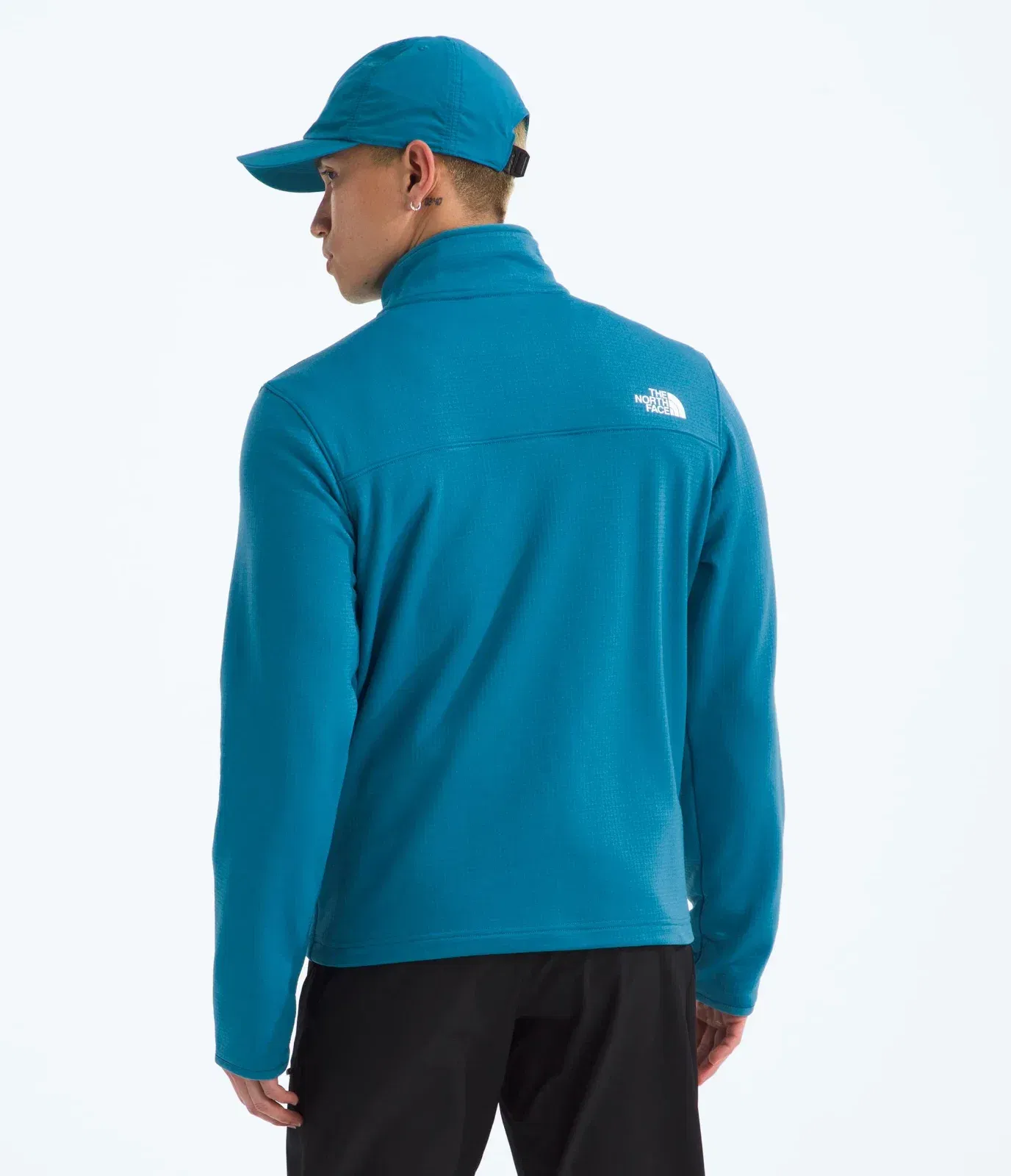 The North Face Men’s Cedar Trail Grid Fleece ¼-Zip Dusk Blue