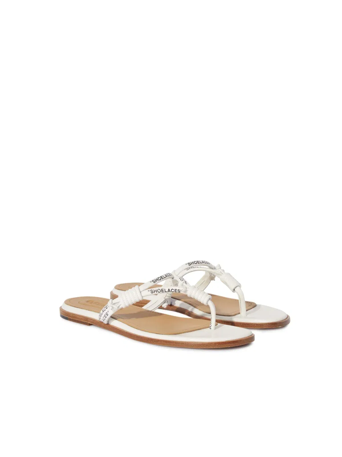 Off-White Shoelace Flat Sandal Womens White
