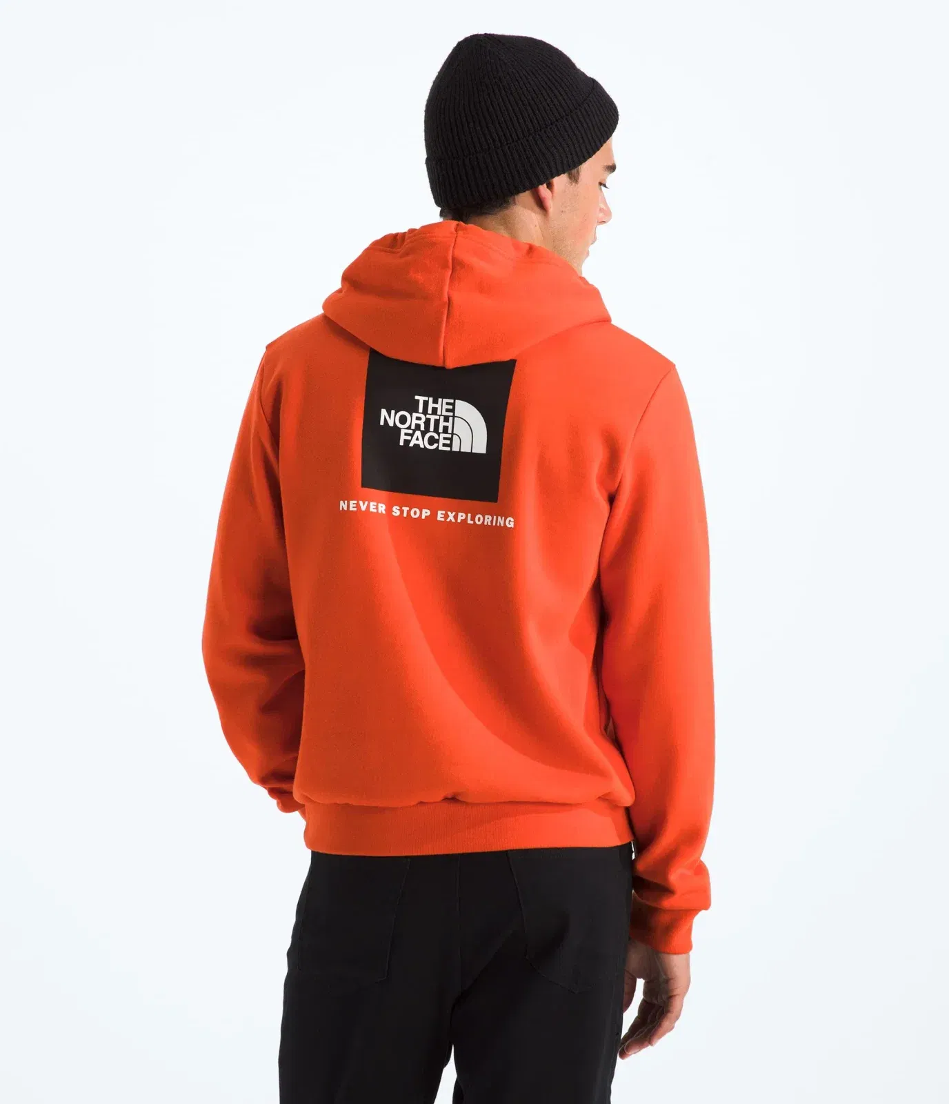 The North Face Men’s Evolution Box NSE Regular Hoodie Lava Red