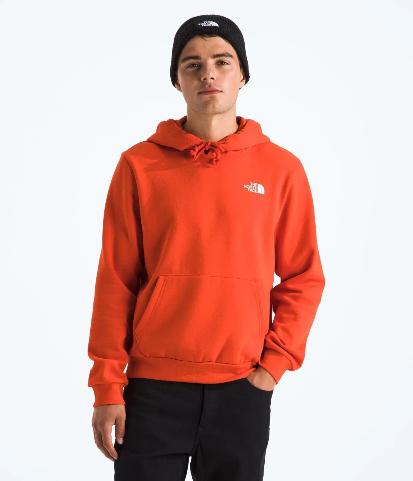 The North Face Men’s Evolution Box NSE Regular Hoodie Lava Red