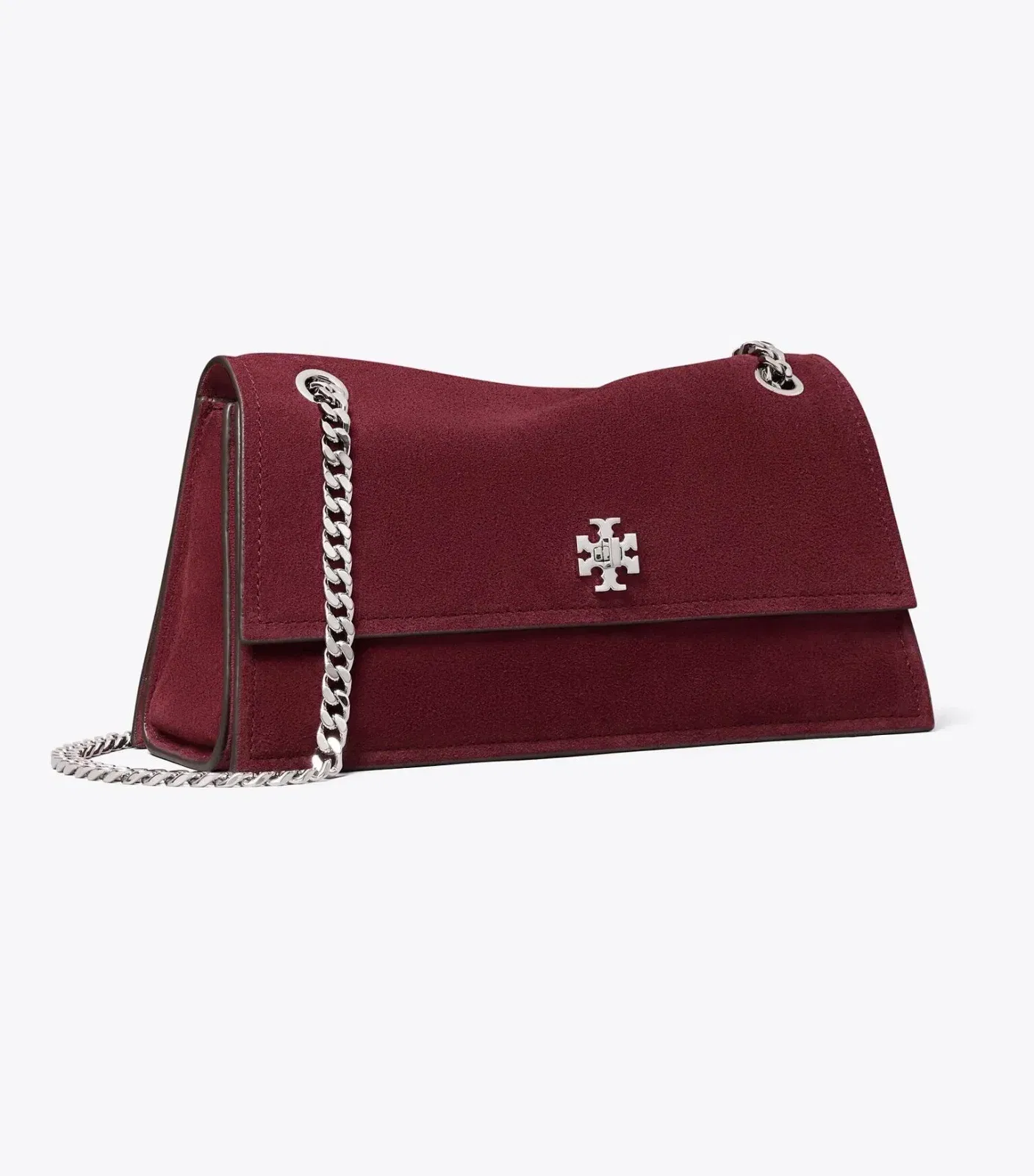 Kira Turnlock Suede Shoulder Bag