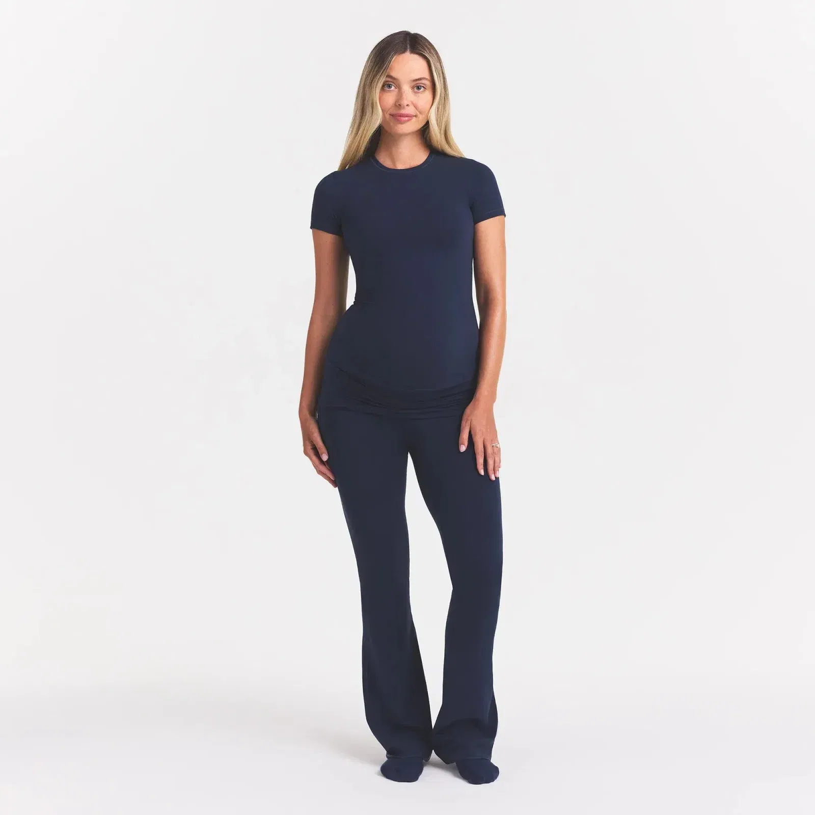 Cotton Jersey Maternity Foldover Pant