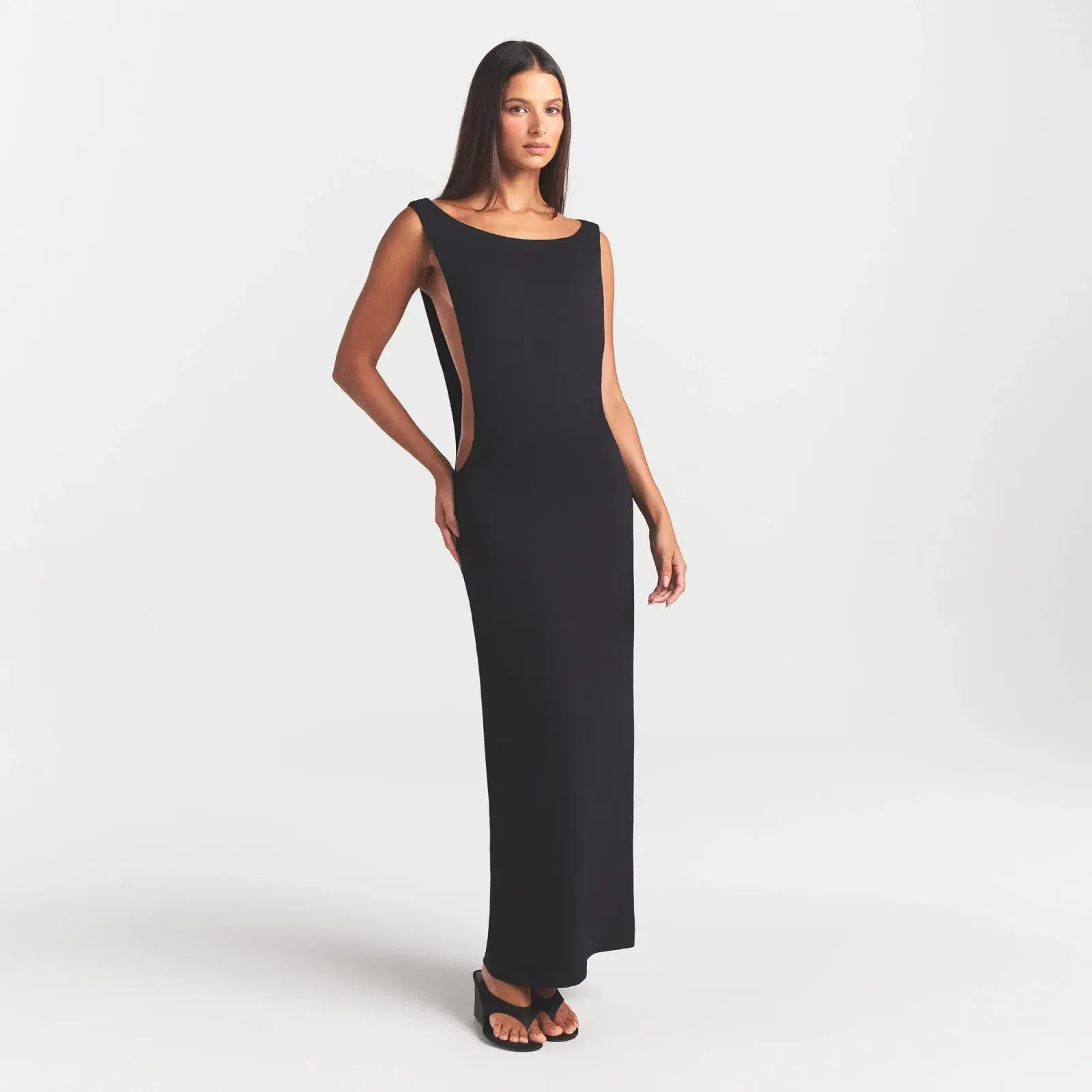 Smooth Layers Cut Out Long Dress