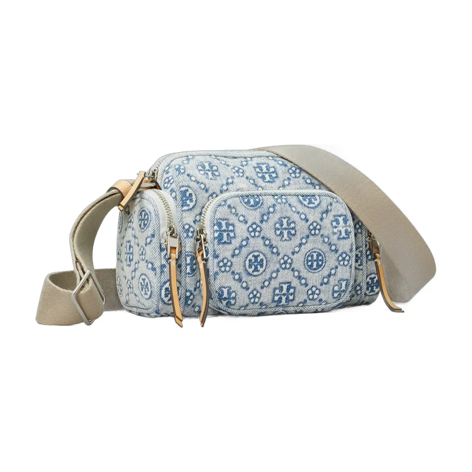 T Monogram Denim Pocket Crossbody