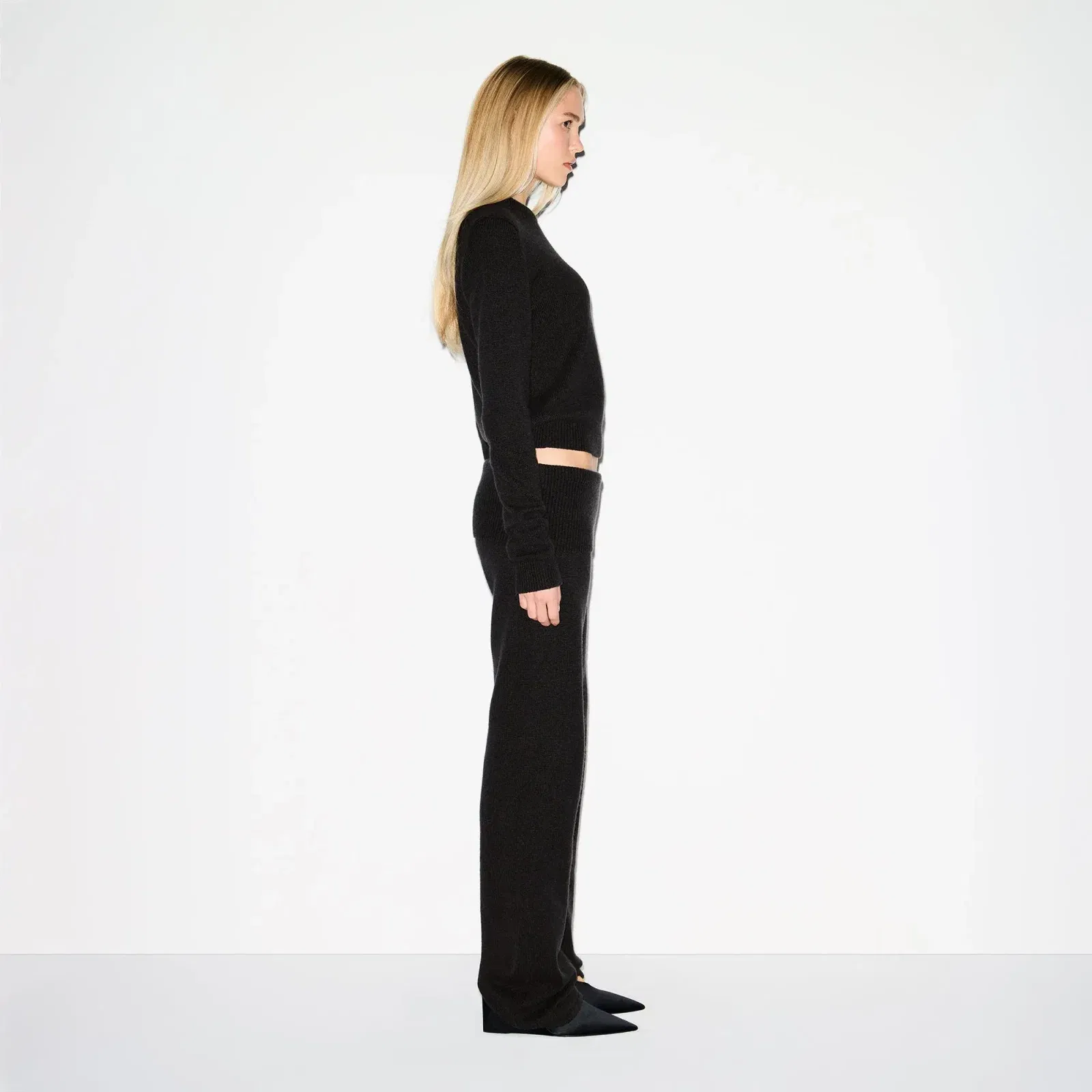 Wool Cashmere Foldover Pant